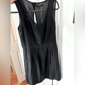 Madewell black sleeveless silk dress size 4